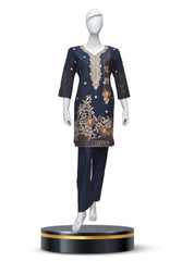 2 PIECE COTTON KURTI IN BLUE COLOR