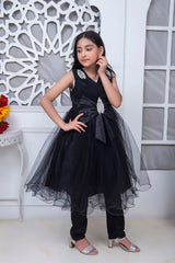 FANCY FROCK IN BLACK COLOR MADE WITH IMPORTED NET FABRIC