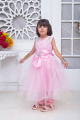 FANCY FROCK IN PINK COLOR MADE WITH IMPORTED NET FABRIC